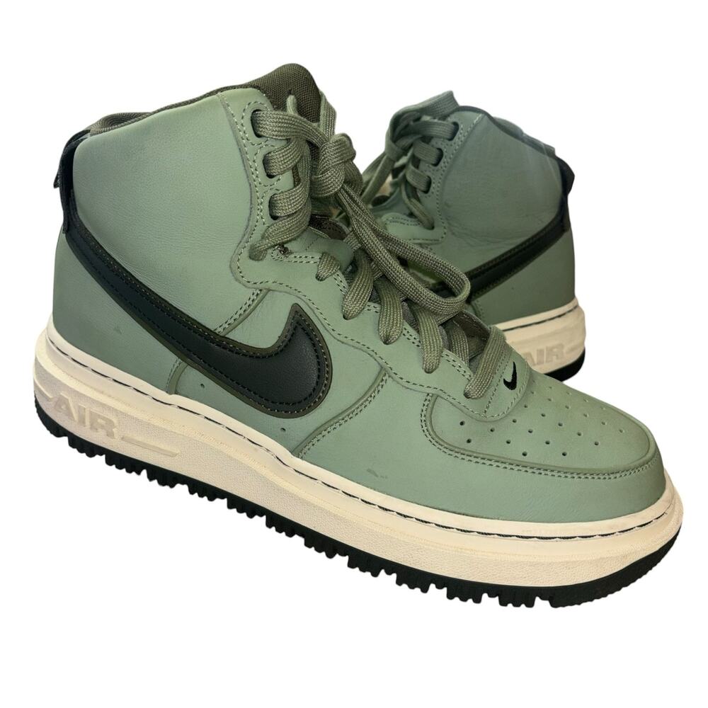 Nike Air Force 1 High Sneaker Boot Oil Green Men’s 8.5 Womens 10 Casual Athletic